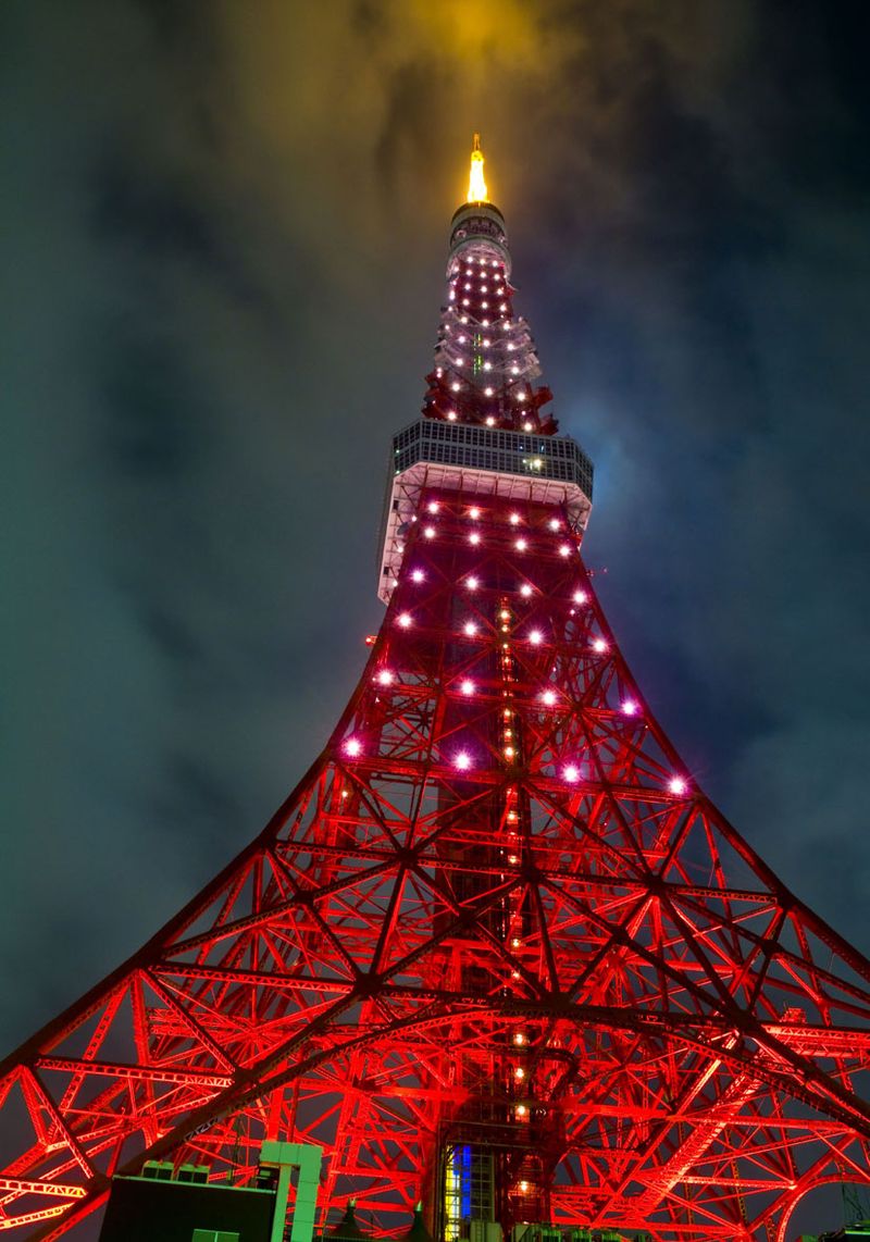 Cadre deco impression sur aluminium-paysage-Tour-Eiffel-rouge-50X100cm